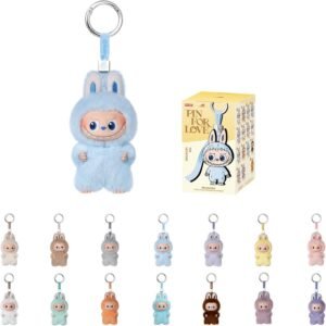 LABUBU The Monster Pin for Love Series (A–M) Mini Labubu Doll Blind Box Keychain – Vinyl Plush Pendant, Bag Charm, Collectible Holiday & Birthday Gift for Kids & Adults, Single Box