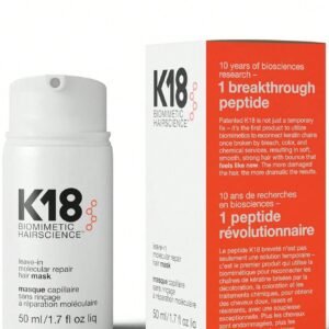 K18 Leave-In Molecular Repair Hair Mask, Patented, Lasting Repair For Dry, Frizzy, Damaged Hair, Reverse Damage In 4 Minutes From Bleach, Color, Chemical Services + Heat