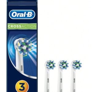Oral-B Cross Action Electric Toothbrush Replacement Brush Heads Refill, 3 Count, White