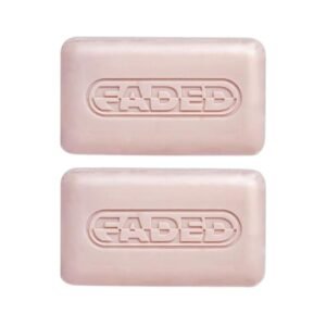 Faded Cleansing Bar for Face and Body | Kojic Acid, Vitamin C & Lactic Acid | Moisturizes | Vegan, Fragrance-Free, Safe for Sensitive Skin (2 Pack)