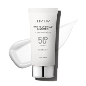 TIRTIR Hydro UV Shield Sunscreen | SPF 50+ Broad Spectrum UVA UVB Korean No White Cast Face Sunblock, 1.69 Fl Oz