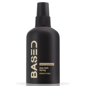 BASED Sea Salt Spray, Natural Finish Sea Salt Spray for Hair, Volumizes & Texturizes, Infused with Kelp & Vitamin B5, Light & Non-Greasy, Paraben, Sulfate, Phthalate Free, 6.8 oz