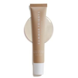 Summer Fridays Lip Butter Balm - Conditioning Lip Mask and Lip Balm for Instant Moisture, Shine and Hydration - Sheer-Tinted, Soothing Lip Care - Vanilla (0.5 Oz)
