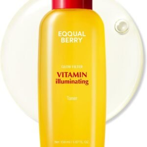 EQQUALBERRY Vitamin Illuminating Toner - Brightening Vitamin C & Niacinamide 3% | Gentle Daily Exfoliating | Skin-Prep Hydration for Glowy Skin(5.07 fl.oz / 150ml)
