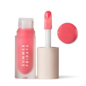 Summer Fridays Dream Lip Oil - Hydrating Tinted Lip Gloss Oil - Non-Sticky Formula with Skincare Benefits for Long-Lasting Softness + Shine - Effortless Beauty Gifts - Pink Cloud (0.15 Oz)