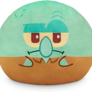 Spongebob Squarepants Squidward + Spongebob 6-Inch Two-Sided Flip Plush Toy with Embroidered Details - Cute Mini Collectible Plush for Kids, Teens, and Adults