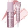 TULA Skin Care Eye + Lip Duo - Spresso Energizing Eye Balm 0.35 oz + Glaze Plumping Lip Treatment 0.28 oz, 2-Piece Holiday Kit