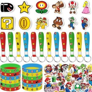 Super Mario irthday Party Supplies, 86PCS Birthday Gifts Set for Mario Theme Party