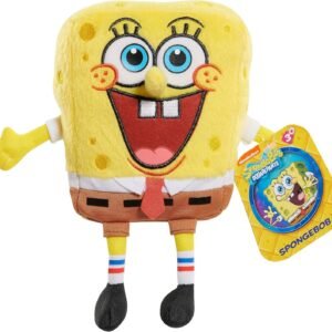 SpongeBob SquarePants 7-inch Small Bean Plush, Fun Collectible Size, Stuffed Animal, Easter Basket Fillers, Gifts, Presents, Kids Toys for Ages 3 Up by Just Play