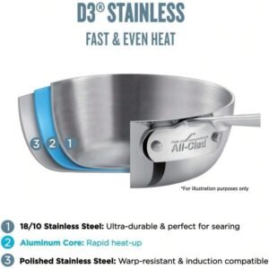 All-Clad D3 Stainless Steel 12-Inch Fry Pan